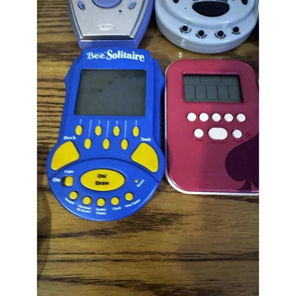 Lot of 6 Vintage Handheld Electronic Games  Slots Blackjack Solitaire Tested